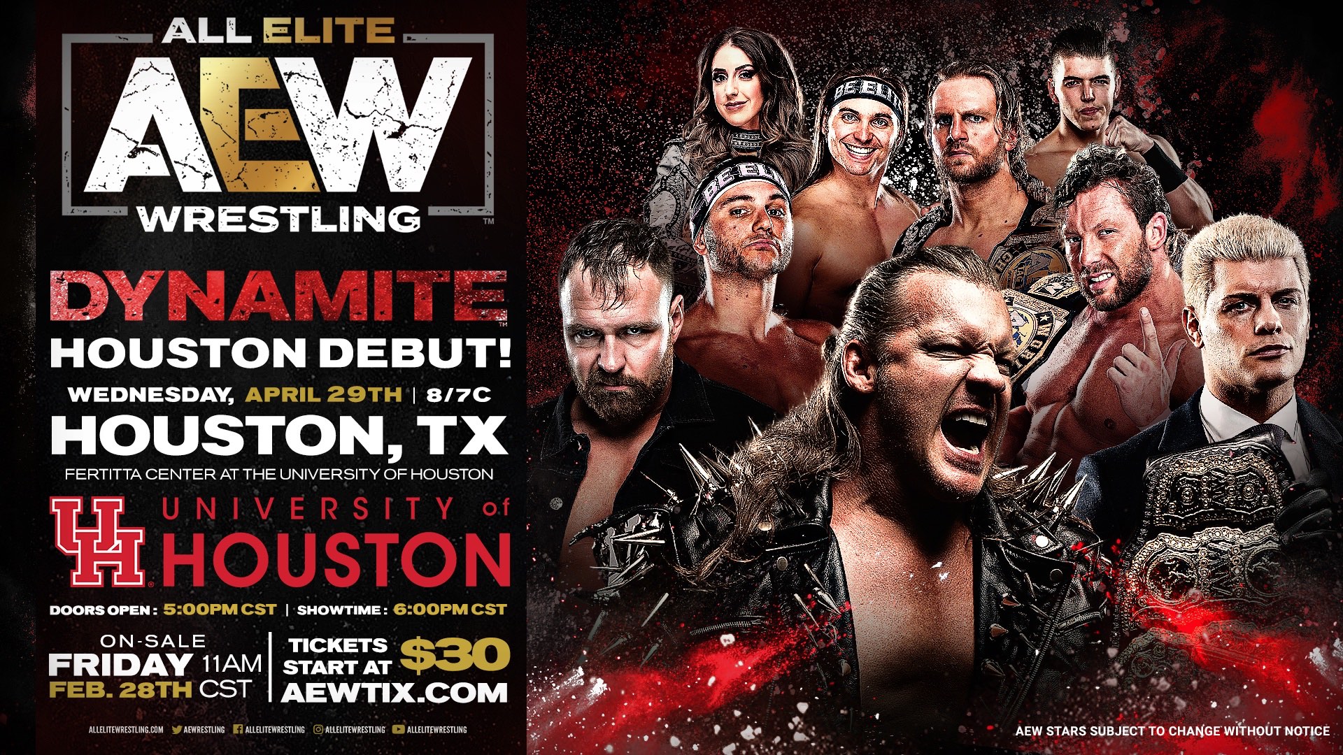AEW Announces Dynamite in Houston – Updated Schedule – TPWW